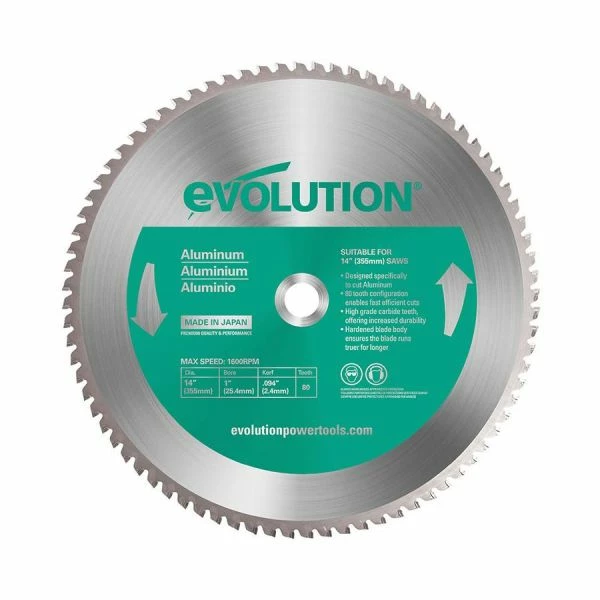 Best reviews of π₯ Evolution Power Tools 14 In. Aluminum X 80T X 1 In. Arbor 14BLADEAL π―