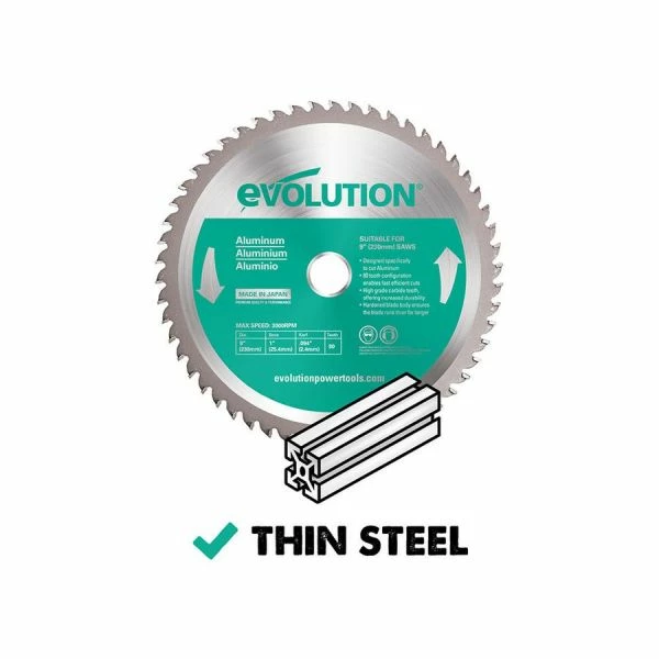 Hot Sale π Evolution Power Tools 9 In. Aluminum X 80T X 1 In. Arbor 230BLADEAL π― - Image 2